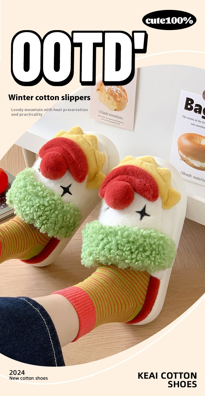 Halloween Funny Slippers For Women Winter Warm Non-slip