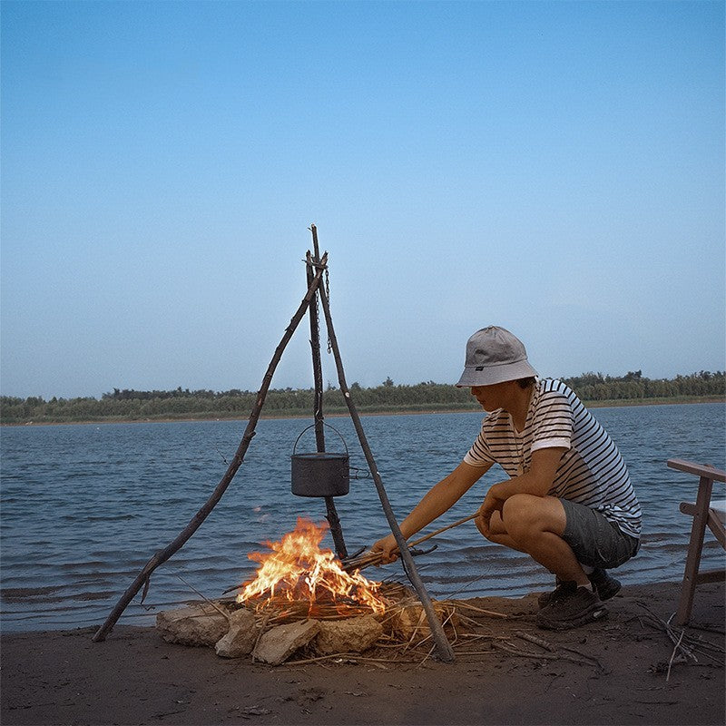 Convenient Triangle Hanging Pot Support For Outdoor Camping