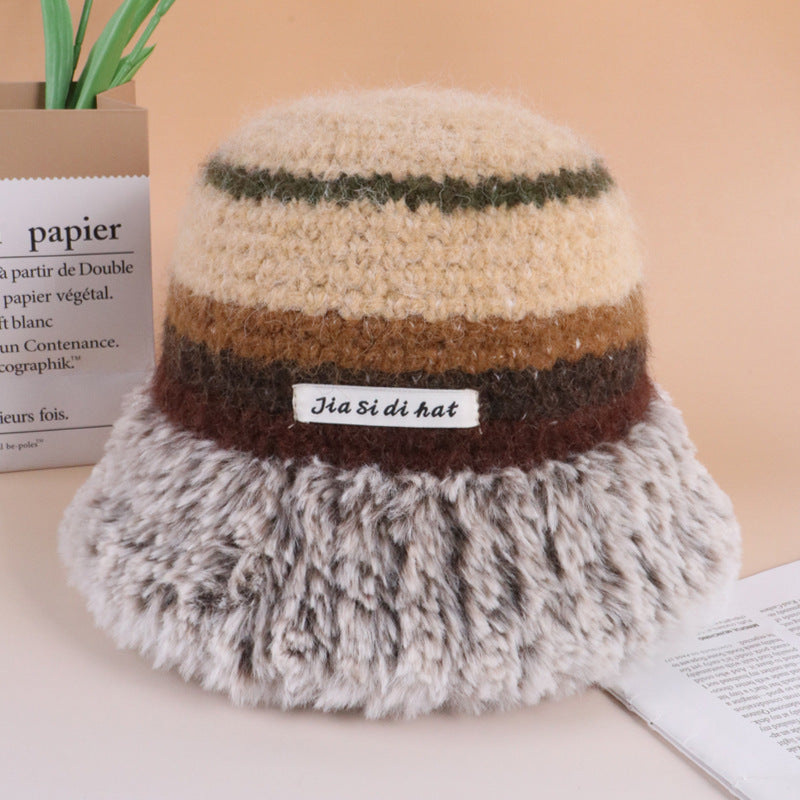 Autumn And Winter Dopamine Knitted Wool Cap Women's Warm Korean Style