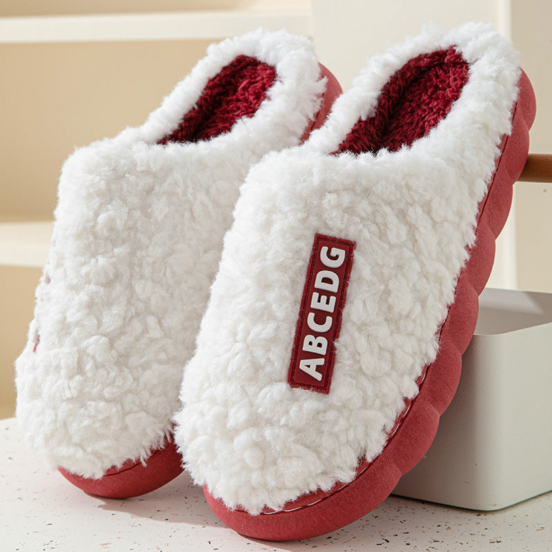 Indoor Warm Thickened Couple Cotton Slippers