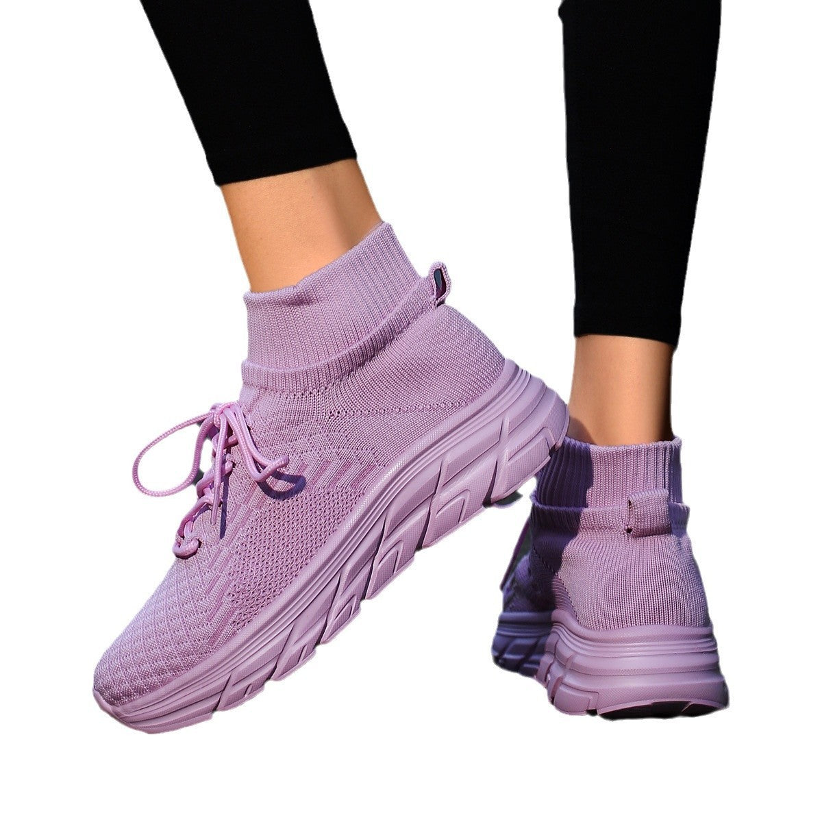 Fashion Stretch Sock Shoes Booties