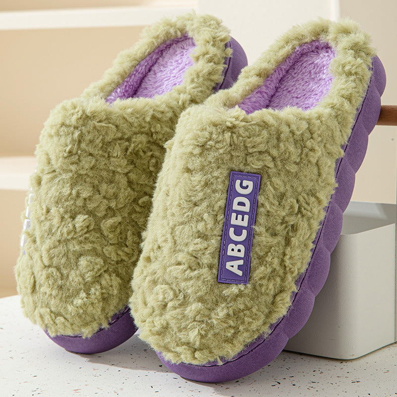 Indoor Warm Thickened Couple Cotton Slippers