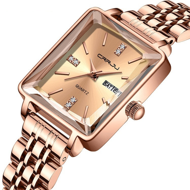 Simple Business Personality Fashion Waterproof Popular New Steel Belt Women's Watch