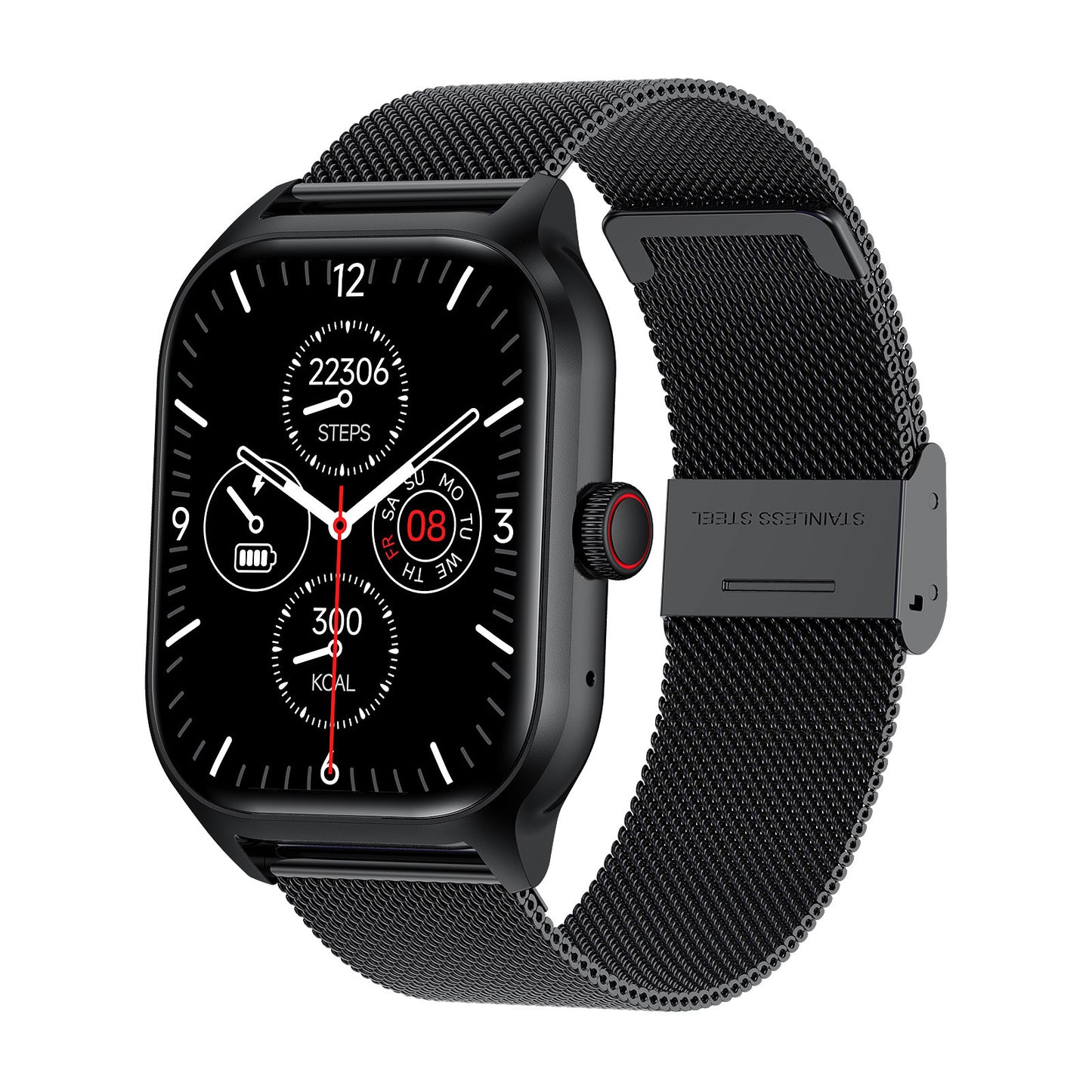 Montre intelligente multifonctionnelle Bluetooth avec appels, fréquence cardiaque, pression artérielle, surveillance du sommeil, santé sportive LT10