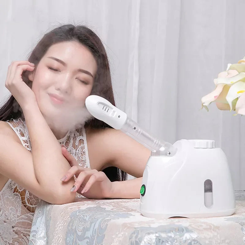 Vaporisateur à vapeur pour le visage à l'ozone, humidificateur à brume chaude pour le visage, nettoyage en profondeur, vaporisateur, salon, spa à domicile, soins de la peau, blanchiment