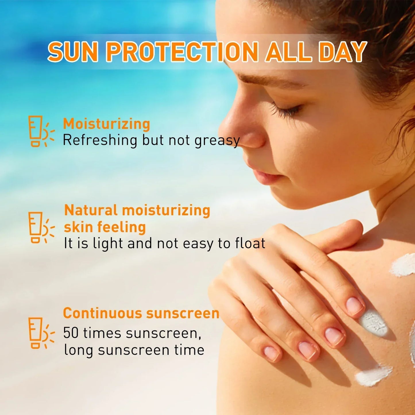 Facial Body Sunscreen Ultra SPF50+ UV Isolation Long Last Protection Whitening Moisturizing Oil Control Sunblock Anti Sun Cream