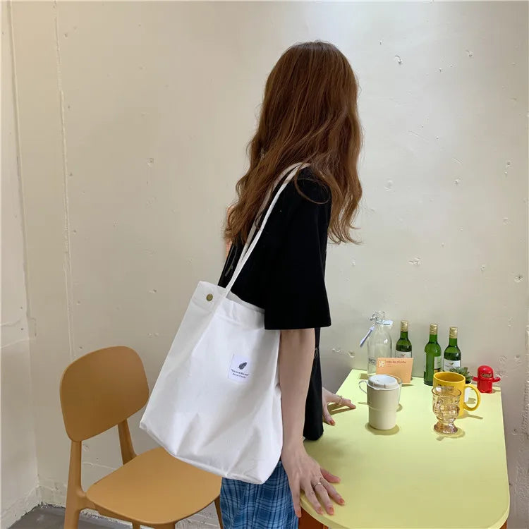 Fashion Women's Shoulder Bag Large Capacity Corduroy Shopping Bag Canvas Women's Bag Literary Leisure Shoulder Bag