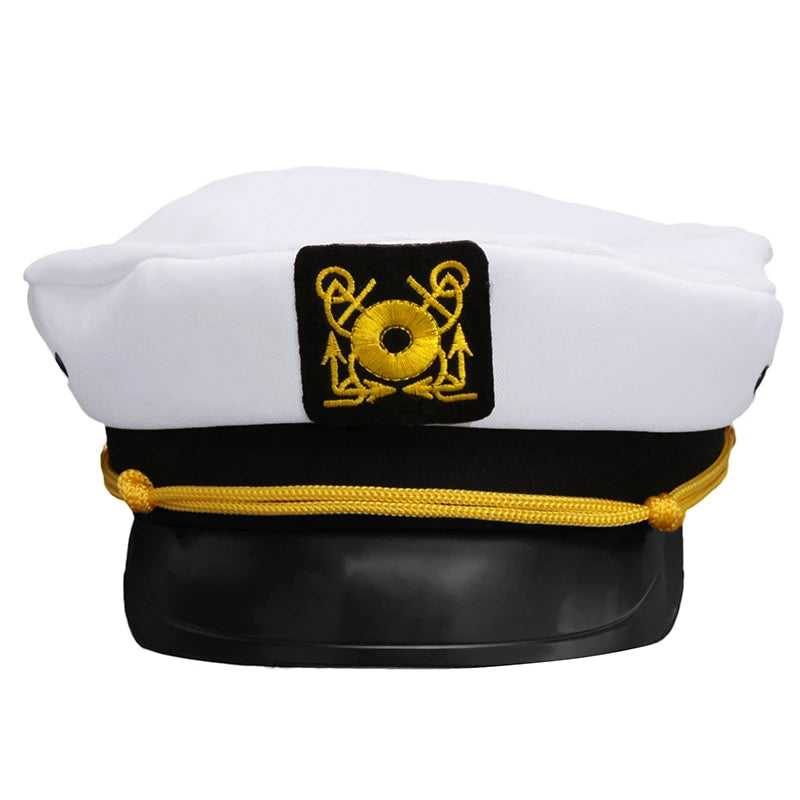 Adult Yacht Military Hats Boat Skipper Ship Sailor Captain Costume Hat Adjustable Cap Navy Marine Admiral For Men Women