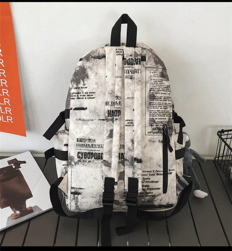 Women Harajuku Cloud Print Men Backpack Student Nylon Laptop New 2021 Cool  School Bag For Teenage Girls Book Bags buckle Ladies