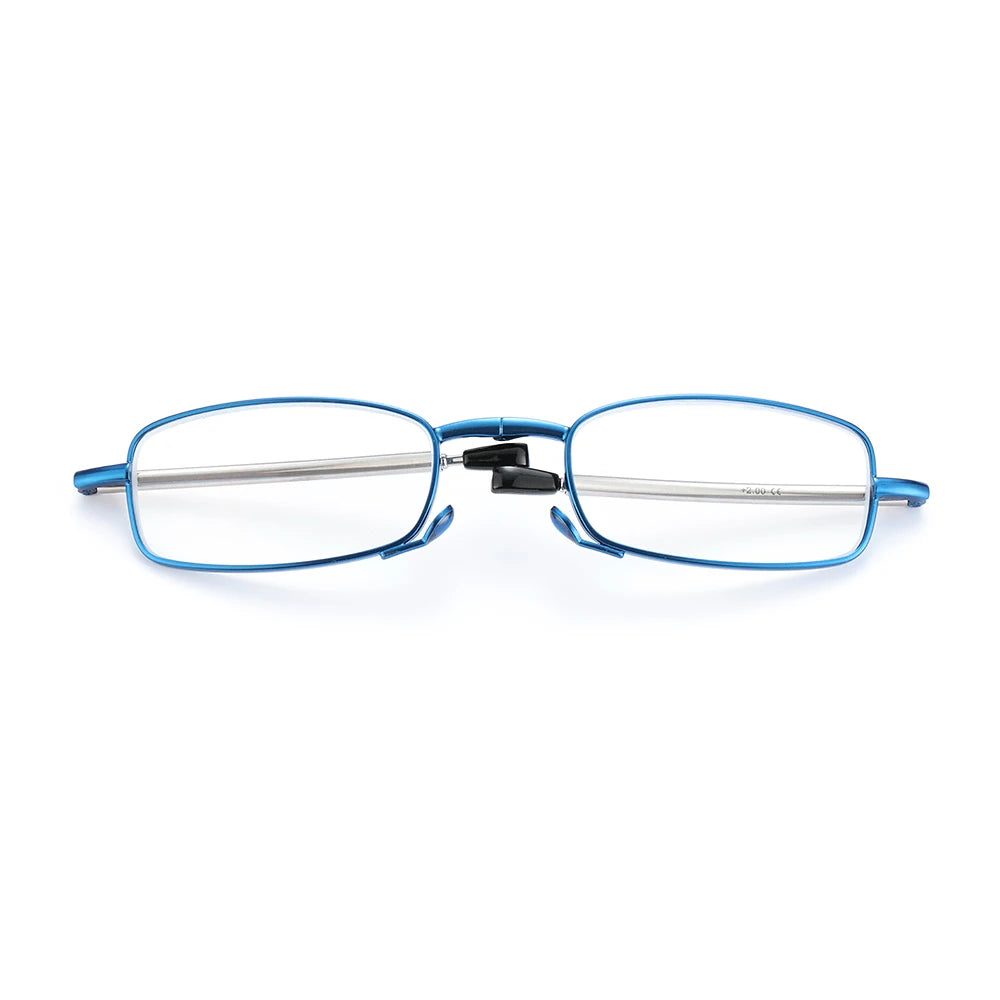 Lunettes de lecture design MINI tendance pour hommes et femmes, petites lunettes pliantes, monture en métal noir, avec boîte d'origine, portables