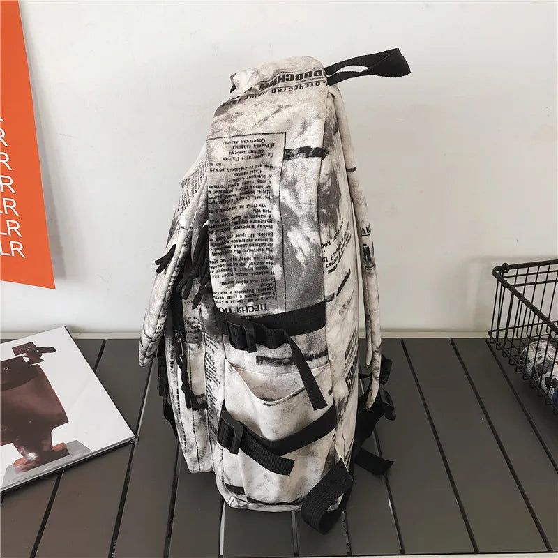 Women Harajuku Cloud Print Men Backpack Student Nylon Laptop New 2021 Cool  School Bag For Teenage Girls Book Bags buckle Ladies