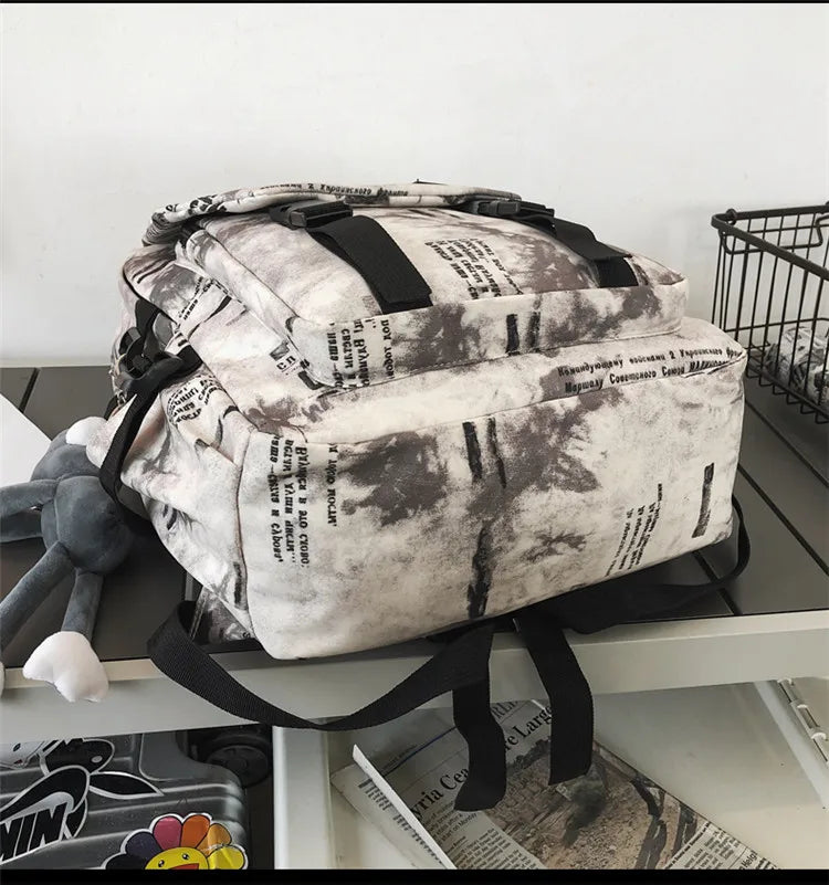 Women Harajuku Cloud Print Men Backpack Student Nylon Laptop New 2021 Cool  School Bag For Teenage Girls Book Bags buckle Ladies