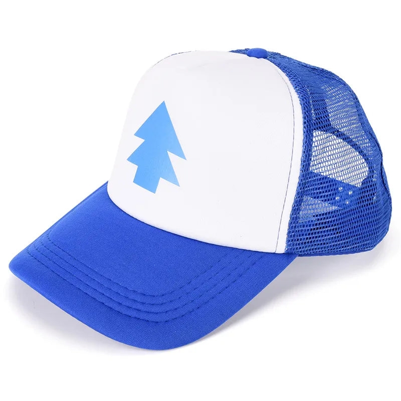 1 PC Women Men Trucker Baseball Cap Pine Tree Dipper Gravity Fall Adjustable Mesh Hat Freak Town Diep The Same Paragraph