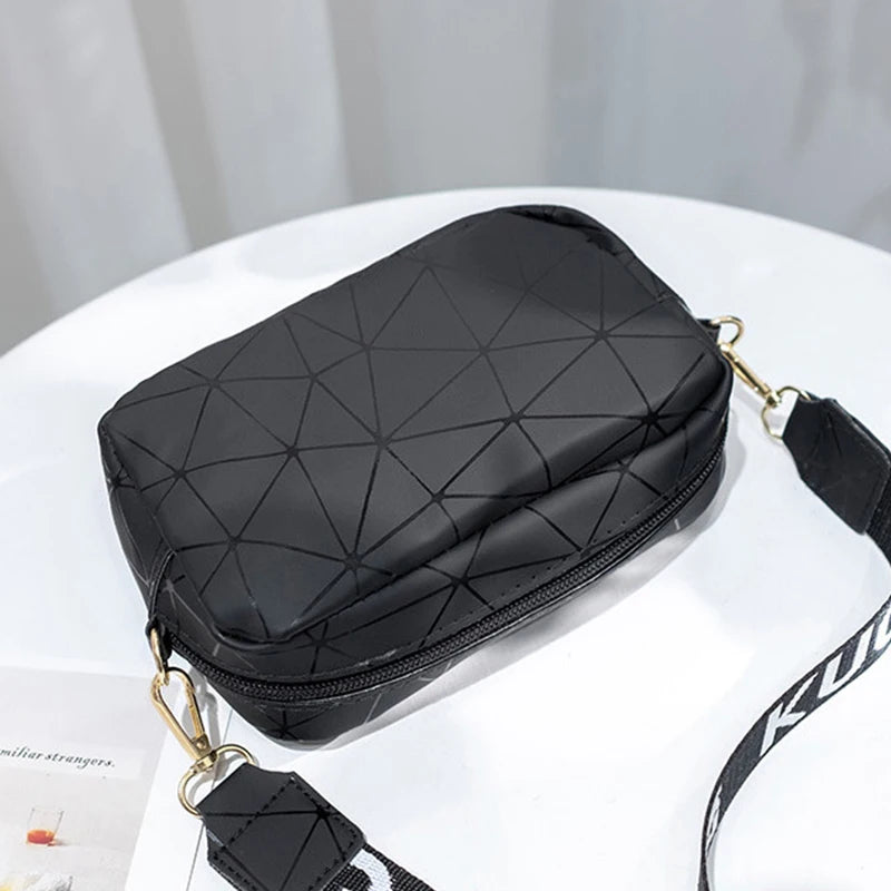 Women Laser Crossbody Bag Sling Shoulder Bag Jelly Holographic Square Messenger Satchel Bag For Lady Daily Small Handbag Purse