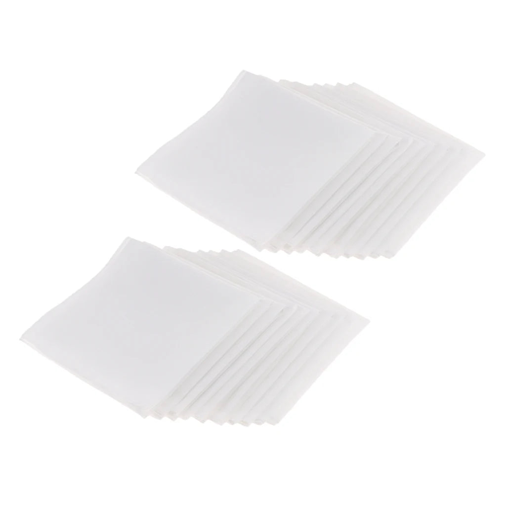 Lot de 20 mouchoirs blancs en pur coton pour femmes et hommes