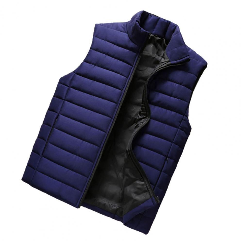 Gilet d'hiver imperméable et chaud sans manches pour homme, coupe-vent 3D, épais, fermeture à glissière douce, gilet d'hiver