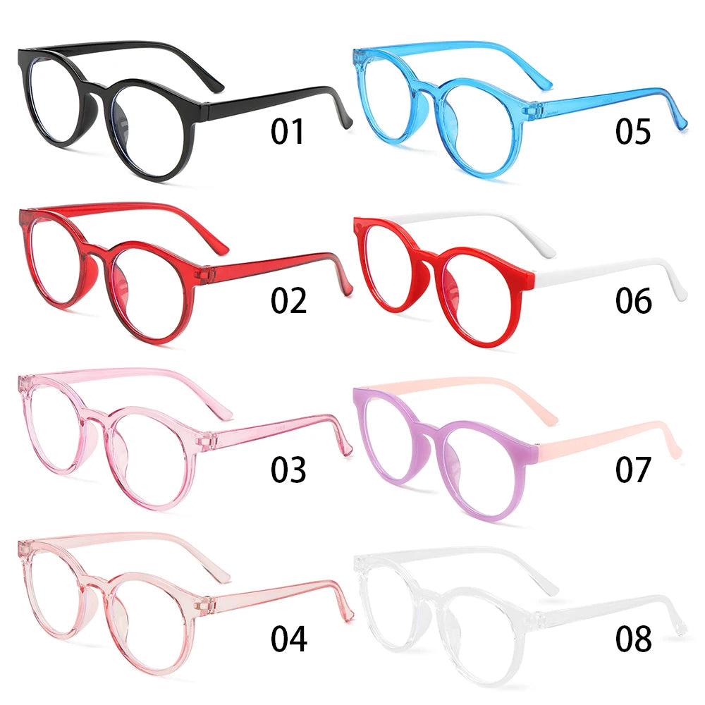 Children Round Anti-blue Light Eyeglasses Ultra Light Frame Computer Glasses Protection Portable Eyewear Goggles Spectacle