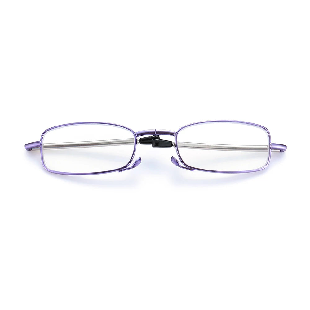 Lunettes de lecture design MINI tendance pour hommes et femmes, petites lunettes pliantes, monture en métal noir, avec boîte d'origine, portables