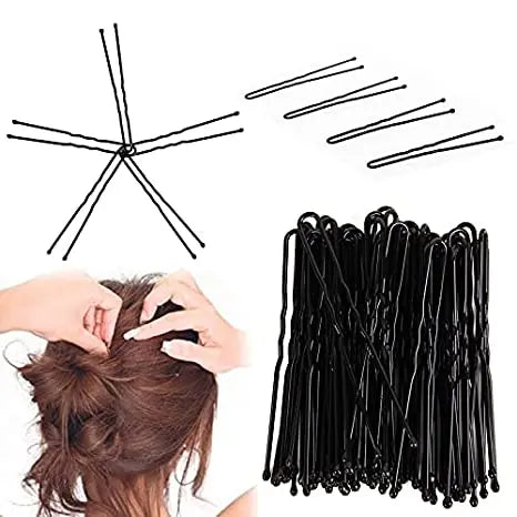 60/120pcs Black Hairpins for Women Hair Clip Lady Bobby Pins Invisible Wave Curly Bride Disposable Hairgrip Barrette Hair Clips