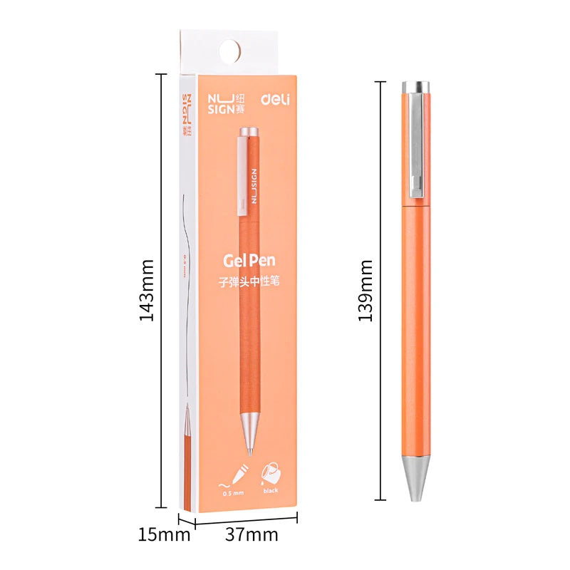 Stylo à bille gel en métal Xiaomi Deli, stylo à bille ...