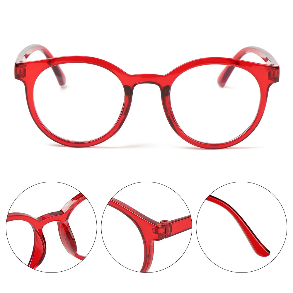 Children Round Anti-blue Light Eyeglasses Ultra Light Frame Computer Glasses Protection Portable Eyewear Goggles Spectacle