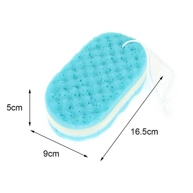 Éponge de bain ondulée à trois couches, brosse pour le corps, nettoyage de la peau, massage, nettoyage, douche, enfants, adultes, porte-serviette en mousse