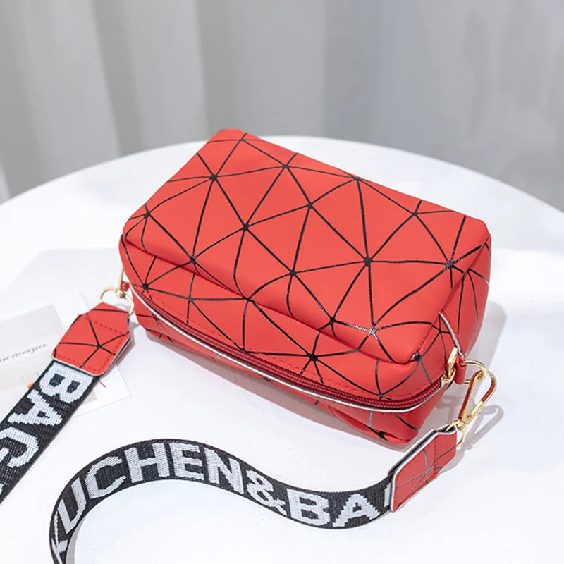 Women Laser Crossbody Bag Sling Shoulder Bag Jelly Holographic Square Messenger Satchel Bag For Lady Daily Small Handbag Purse