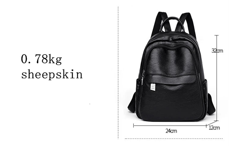 New 2023 Multifunction Vintage Women Backpacks High Quality Female Back Pack Ladies Shoulder Bag Ladies Leather Travel Backpack