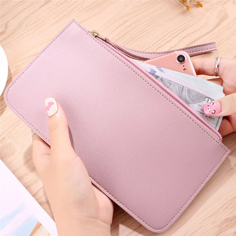 New Fashion Pu Leather Women Wallet Clutch Women's Purse Best Phone Wallet Female Case Phone Pocket Purse Coin Bag