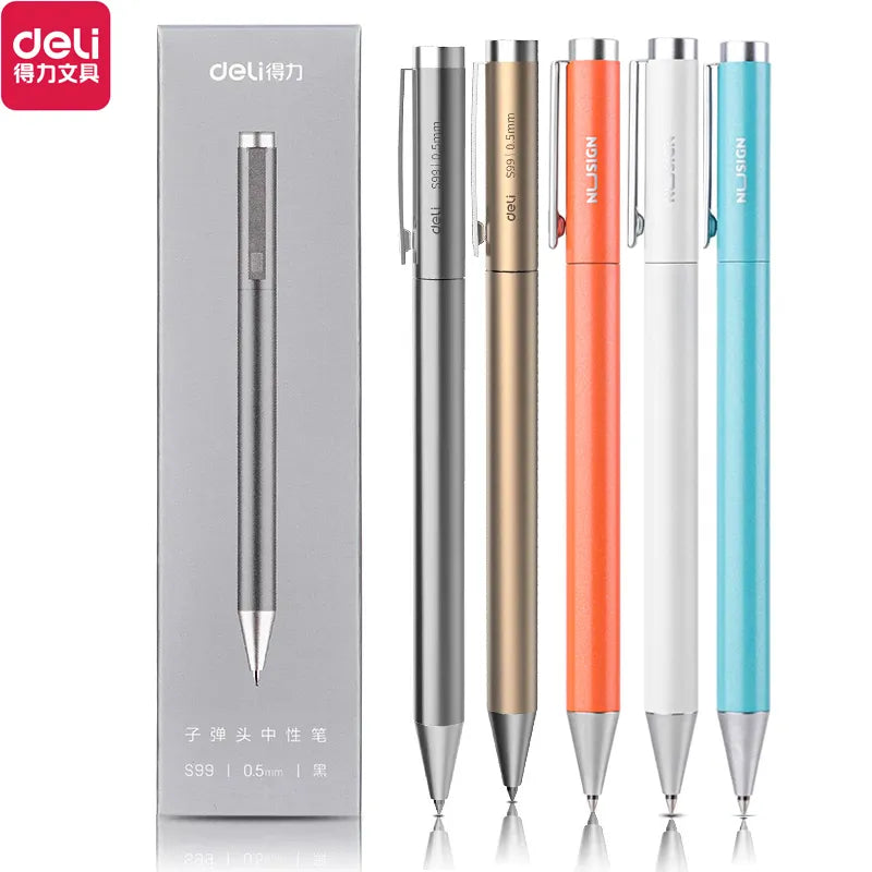 Stylo à bille gel en métal Xiaomi Deli, stylo à bille ...