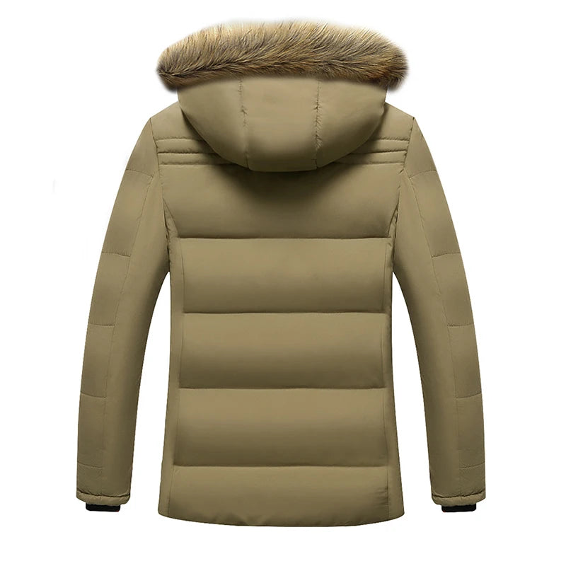 2023 Hiver Nouveau Chaud Épais Polaire Parkas Hommes Imperméable À Capuche Col De Fourrure Parka Veste Manteau Hommes Automne Mode Décontracté Parkas Hommes