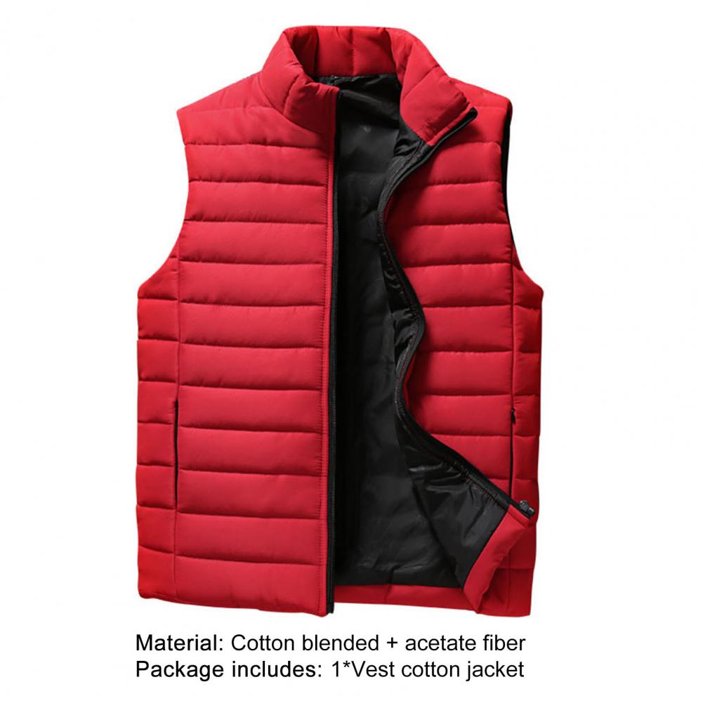 Gilet d'hiver imperméable et chaud sans manches pour homme, coupe-vent 3D, épais, fermeture à glissière douce, gilet d'hiver