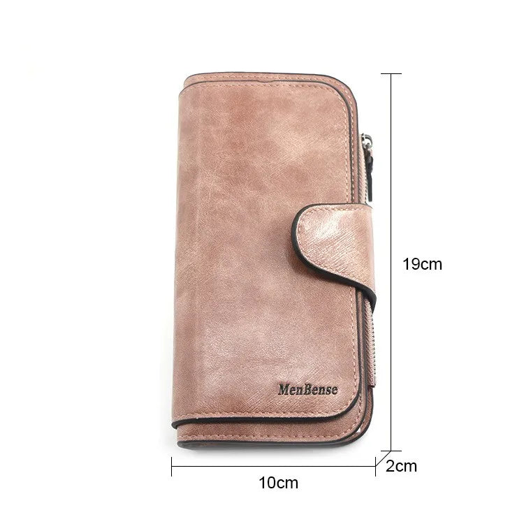 Women's wallet made of leather Wallets Three fold VINTAGE Womens purses mobile phone Purse Female Coin Purse Carteira Feminina