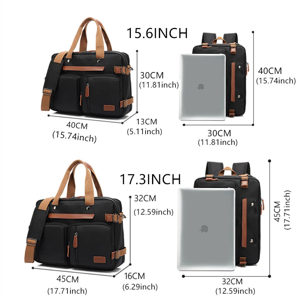 2024 New Backpack 15.6/17.3Inch Laptop Backpack Nylon Waterproof Student Anti-theft Fashion Travel Business Backpacks