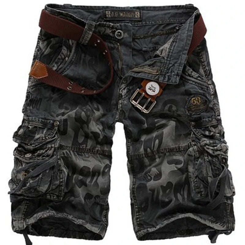 High Quality Camouflage Loose Cargo Shorts for Men Summer Fashion Camo Shorts Multiple Pockets Cargo Pants for Men