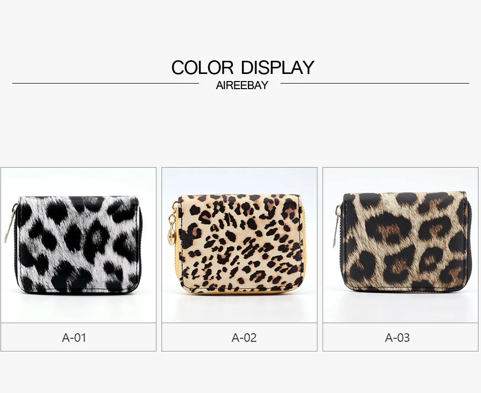 Leather Women Wallet Classic Leopard Animal Print Long Wallets Female Cards Holder Clutch Bag Fashion Ladies Purses