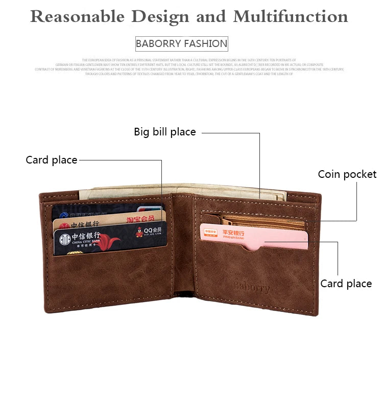 Small Mens Wallet Men Wallets Purse Men Walet Men Purse Mini Slim Vallet Card Holder Thin Money Bag for Men with Coin Pocket