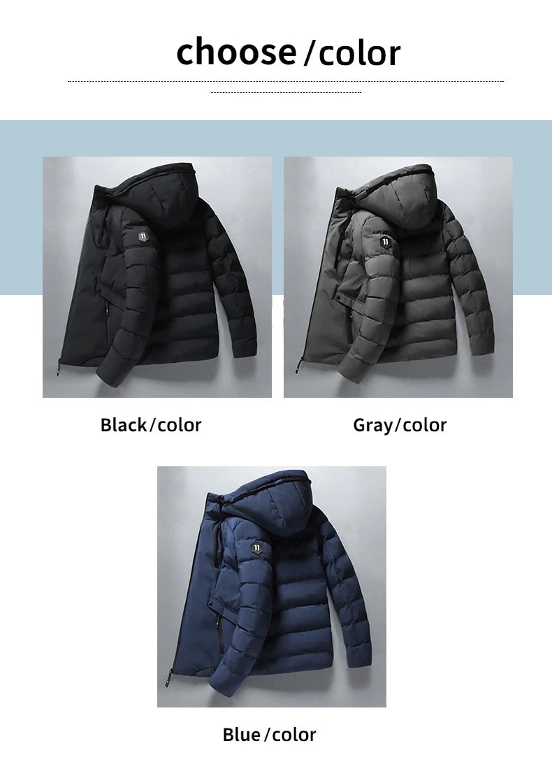 Hiver Loisirs Épaissir Chaud Veste Imperméable Parka Hommes Automne Nouveau Vêtements D'extérieur Coupe-Vent Chapeau À Capuche Parka Veste Hommes