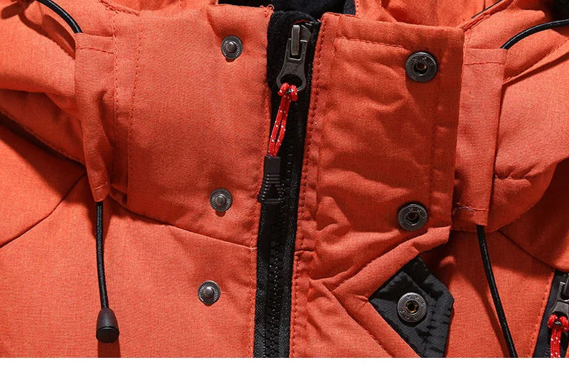 Men's White Duck Down Jacket Warm Hooded Thick Puffer Jacket Coat Male Casual High Quality Overcoat Thermal Winter Parka Men