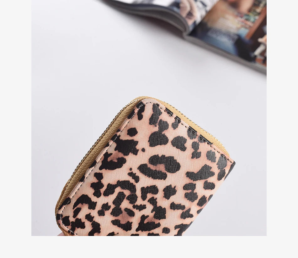 Leather Women Wallet Classic Leopard Animal Print Long Wallets Female Cards Holder Clutch Bag Fashion Ladies Purses