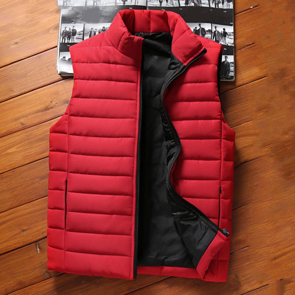 Gilet d'hiver imperméable et chaud sans manches pour homme, coupe-vent 3D, épais, fermeture à glissière douce, gilet d'hiver