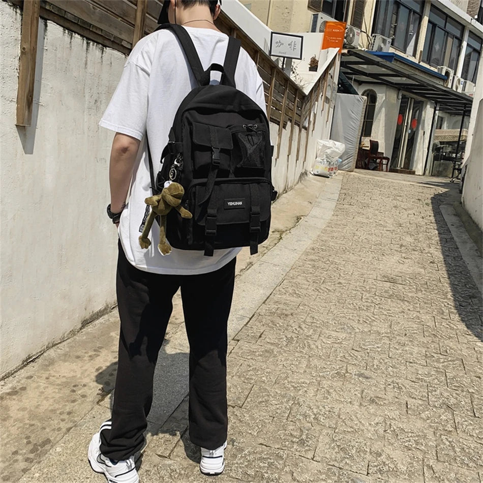 2024 Women School Backpack Black Nylon Bagpack Female Anti Theft Rucksack Casual Lady Travel Bag Korean Back Pack Mochila