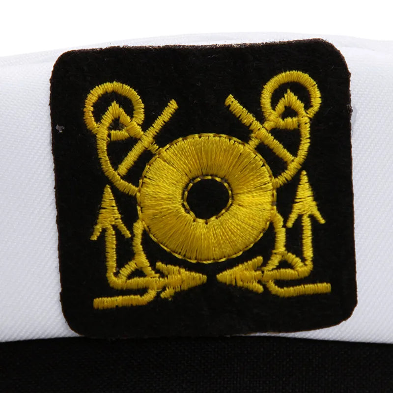 Adult Yacht Military Hats Boat Skipper Ship Sailor Captain Costume Hat Adjustable Cap Navy Marine Admiral For Men Women