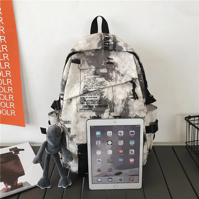 Women Harajuku Cloud Print Men Backpack Student Nylon Laptop New 2021 Cool  School Bag For Teenage Girls Book Bags buckle Ladies