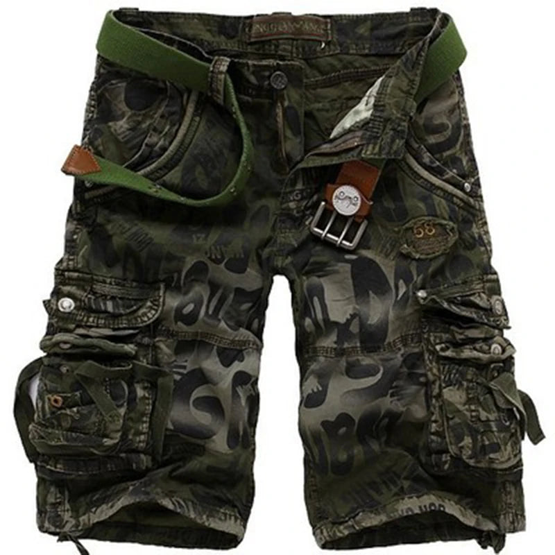 High Quality Camouflage Loose Cargo Shorts for Men Summer Fashion Camo Shorts Multiple Pockets Cargo Pants for Men