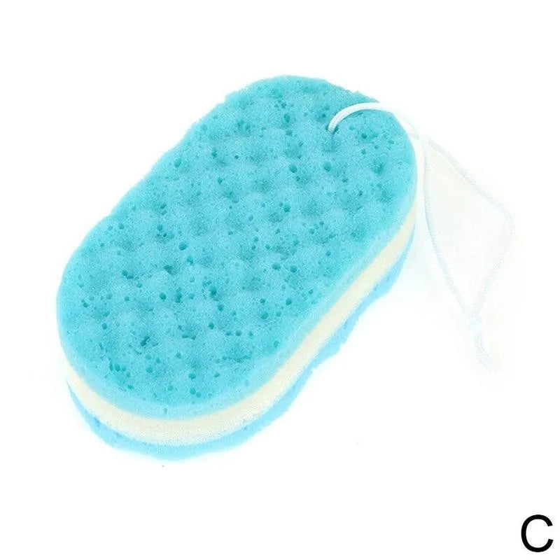 Éponge de bain ondulée à trois couches, brosse pour le corps, nettoyage de la peau, massage, nettoyage, douche, enfants, adultes, porte-serviette en mousse