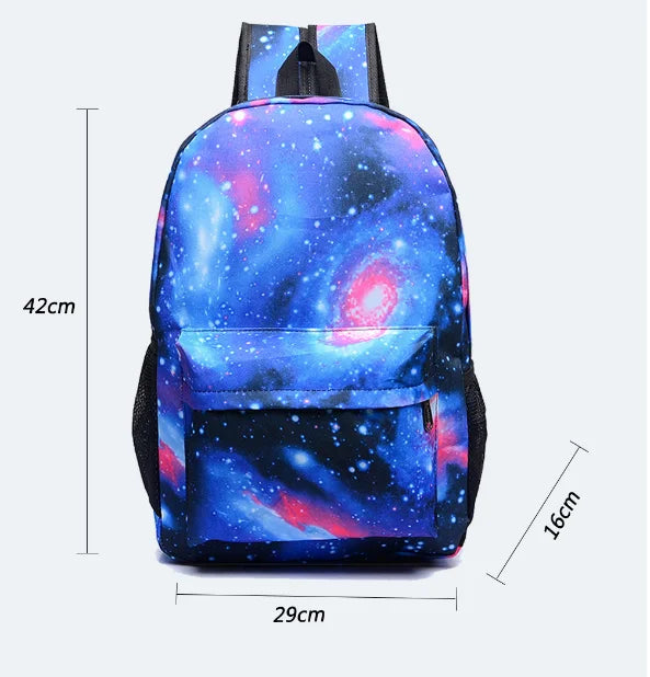 Black Bag Harajuku Fashion Rucksack Rose Flower Pink 26 Alphabet Boys Girls Hiking Backpack Alphabet Floral High Street Backpack