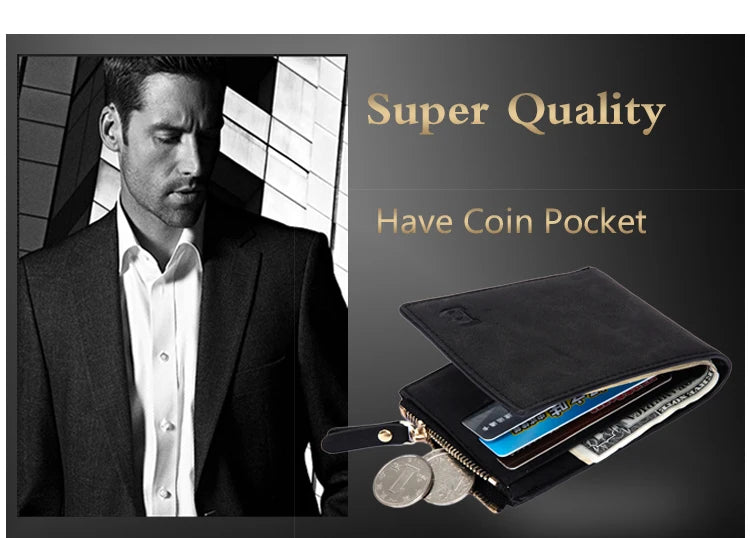 Small Mens Wallet Men Wallets Purse Men Walet Men Purse Mini Slim Vallet Card Holder Thin Money Bag for Men with Coin Pocket