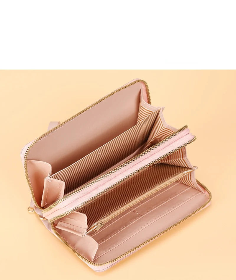 Long Women's Wallet Female Purses Tassel Coin Purse Card Holder Wallets Female Pu Leather Clutch Money Bag Pu Leather Wallet