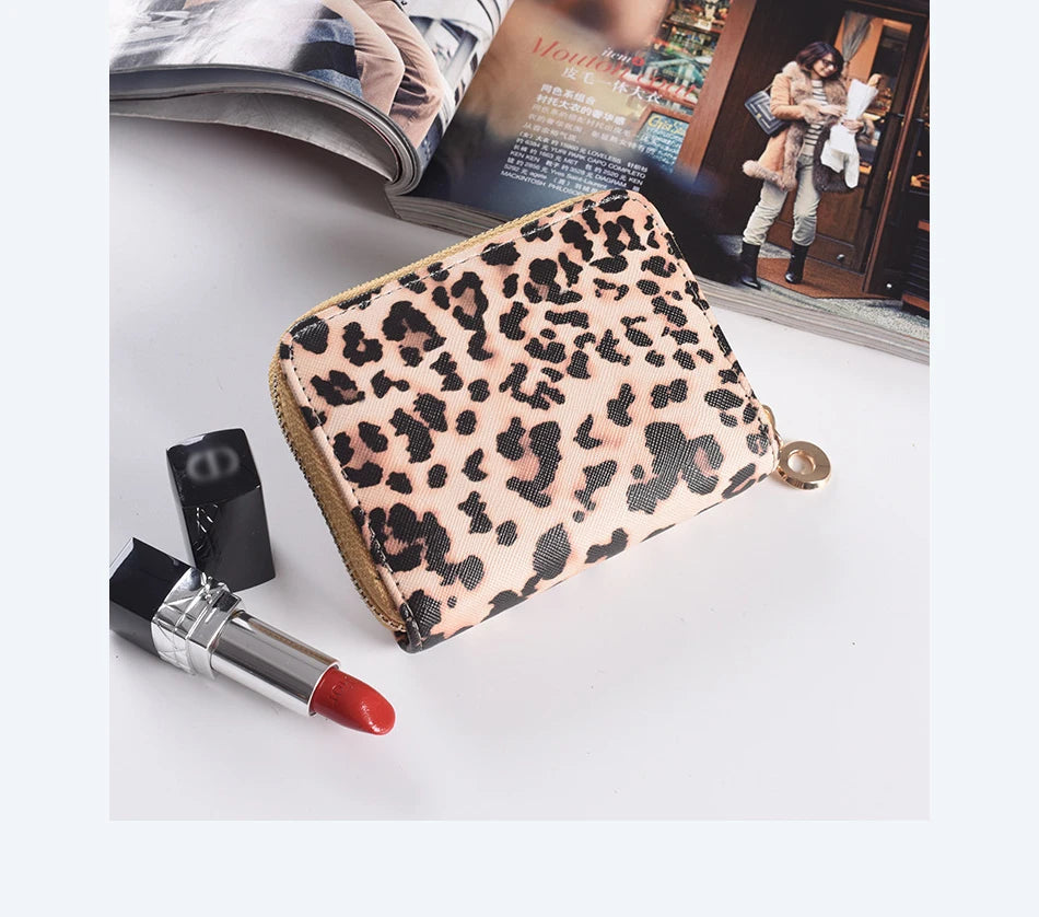 Leather Women Wallet Classic Leopard Animal Print Long Wallets Female Cards Holder Clutch Bag Fashion Ladies Purses